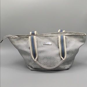 Vintage Gucci Monogram Silver Handbag